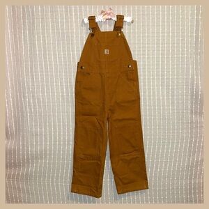 Carhartt kids classic canvas bib overalls
size 4T 🩵 🧸 ☀️🌲 🍄